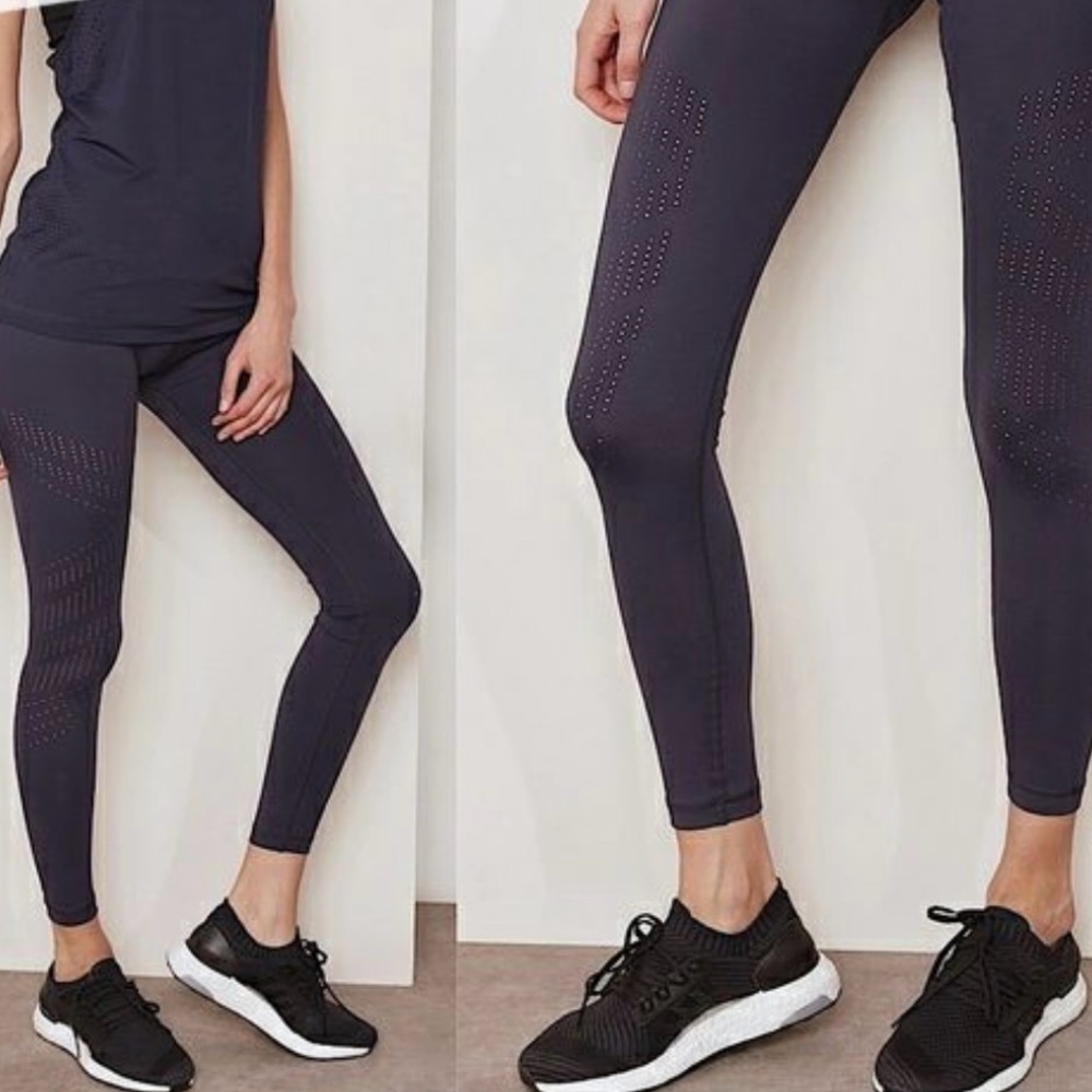 Vimmia Black Perforated Drill Leggings, Size Medium
